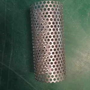 Nuovo perfetto in acciaio inox forato cilindro foro rotondo tubo di maglia metallica per filtro dell'aria