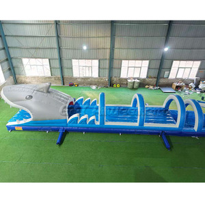 Grand toboggan <span class=keywords><strong>gonflable</strong></span> commercial en forme de <span class=keywords><strong>ventre</strong></span> de requin avec arche pour enfants et adultes - Product Image 1