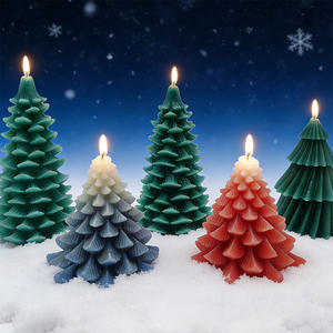 Vela Perfumada con Aroma a Árbol de Navidad Hecha a Mano, Fabricante Mayorista, Colores, Sin Perfume, Artículos Novedosos, Velas de Árbol de Navidad - Product Image 3