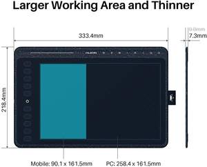 Huion HS611 tablet gambar grafis pena digital untuk lukisan desainer - Product Image 3
