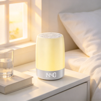 Mesin Suara White Noise 32 Suara Alam Terintegrasi Lampu Malam RGB Speaker Jam Digital Timer Remote APP untuk Rumah
