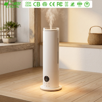 RUNAL Humidificateur d'air ultrasonique à brume froide de grande capacité 5,6 L, forme tour moderne, avec veilleuse pour grande pièce