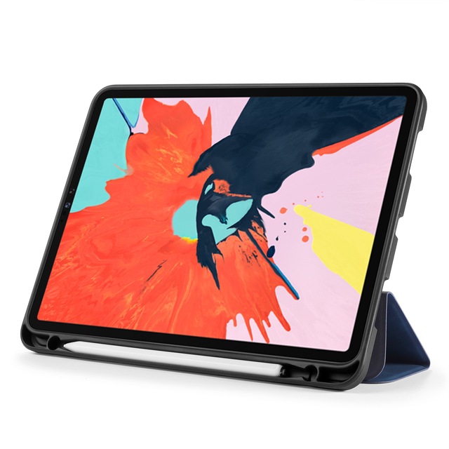 For ipad Pro 2020 PU Leather case DG.MING  Tri-Fold Folding Side Flip Shockproof  Laptop Accessories Cover case  ipad Pro 11''