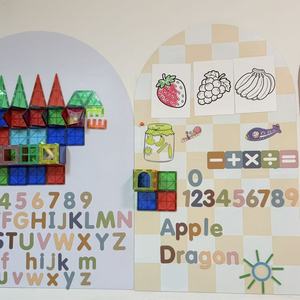 Autocollant magnétique en promotion certifié EN71, <span class=keywords><strong>tableau</strong></span> effaçable mural pour enfants avec colle amovible - Product Image 1