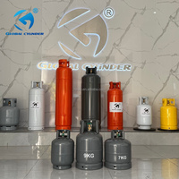 Prix d'usine, vente en gros, bouteille de gaz GPL vide en acier de 12 litres (6,8 kg), basse pression, modèle Global pour l'Afrique du Sud et le Zimbabwe