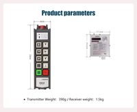 Control Remoto Industrial Inalámbrico de 8 Botones y Doble Velocidad para Grúas y Elevadores, Producto Innovador, Seguro y Confiable
