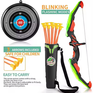 Ensemble de jouets <span class=keywords><strong>arc</strong></span> et flèche illuminés par LED avec <span class=keywords><strong>ventouse</strong></span>, flèche cible, baril de flèche, jeu de <span class=keywords><strong>tir</strong></span> pour enfants, intérieur et extérieur - Product Image 5