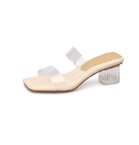 Semelle souple d'été <span class=keywords><strong>Transparent</strong></span> Confortable Mode Cristal <span class=keywords><strong>Talon</strong></span> épais Sandales pour femmes 65132 - Product Image 6