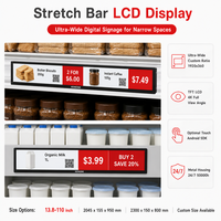 Écran LCD étiré de 15,6 pouces, affichage numérique ultra-large pour bord de comptoir, écran publicitaire Android 1920x360