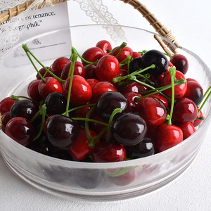 Accessoires décoratifs miniatures faits main pour jeux alimentaires, modèle de cerise rouge et jaune simulée, occasions de Noël et de Thanksgiving KANGNING - Product Image 5