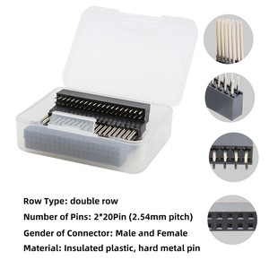 8pcs GPIO 2*20 pin nữ tiêu đề kit, 40P xếp chồng Stackable nữ tiêu đề cho Raspberry Pi 4 mô hình <span class=keywords><strong>B</strong></span>/ 3B +/ 3B/ 2B/ <span class=keywords><strong>Zero</strong></span>(<span class=keywords><strong>Zero</strong></span>) - Product Image 4