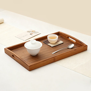 Wooden Square Serving <b>Tray</b> <b>Large</b> Medium Small For Tea And Dessert Japanese Style Home Use - Product Image 2