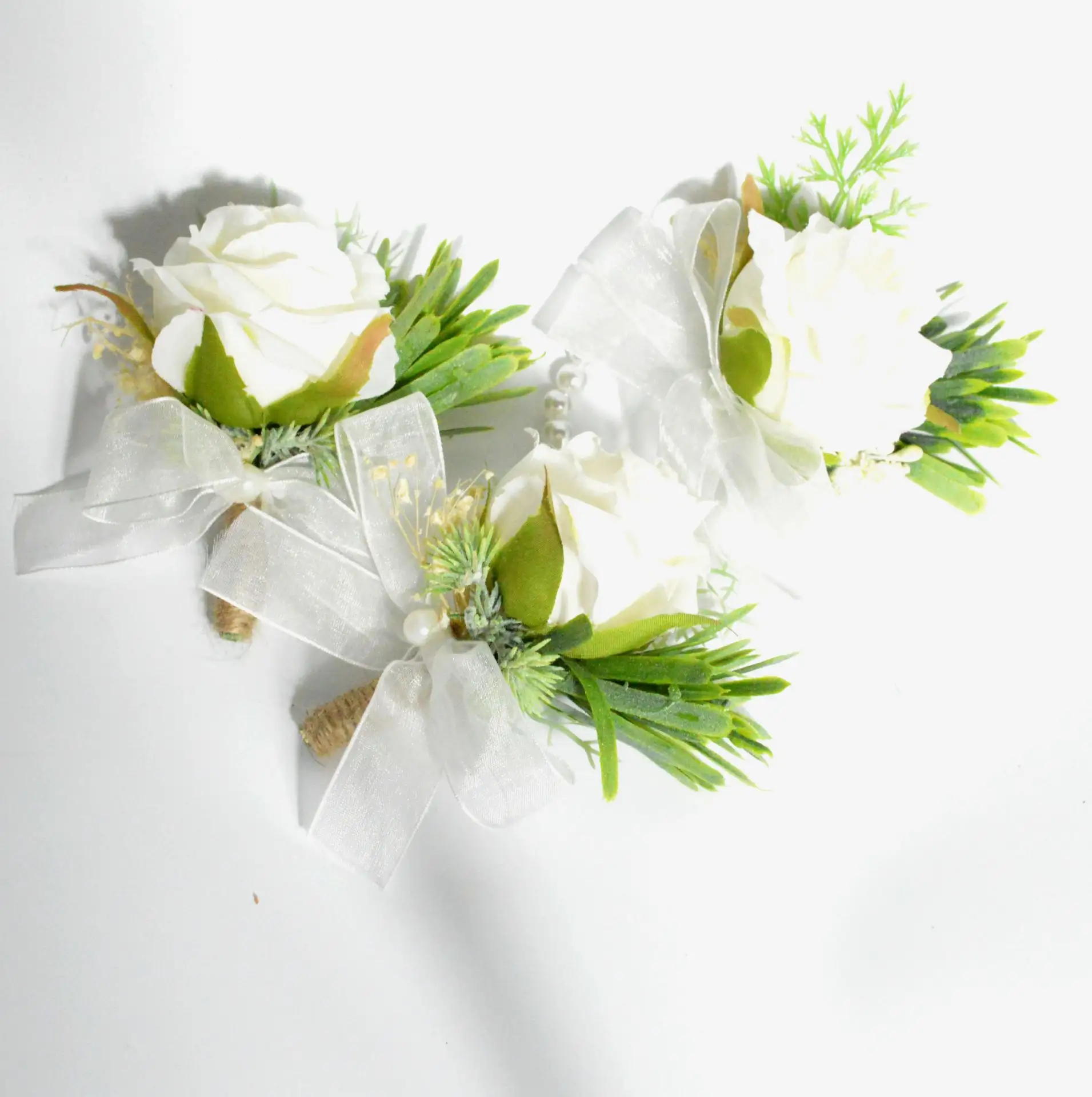 Wholesale Groom Floral Boutonniere Wedding Brooch Flower Corsage For Groomsman