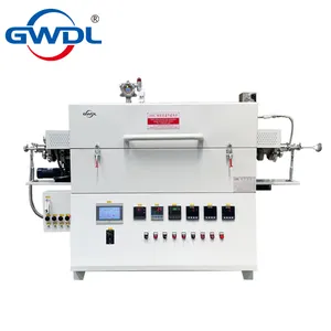 1200c Laboratory Heating Equipment Multi-temperature Zone Temperature Control Tilting Rotary Tube Furnace