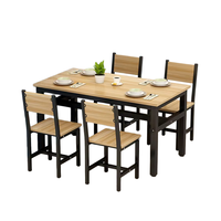 Ensemble table et chaises de salle à manger commerciales en bois, design moderne, pour cuisine, restauration rapide, restaurants, location