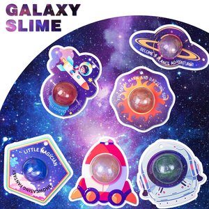 Galaxy Slime DIY Toy with Cosmic Realm Cards Non-Sticky Ball Party Favors for Kids Safe Clay Material-Toys for Girls and <b>Boys</b> - Product Image 1