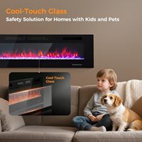 Kalsubo – Chauffage électrique mural encastré ultra-mince de 72 pouces (3,2 pouces) avec foyer linéaire, faible niveau sonore