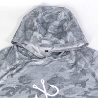 Logo kustom UPF 50 UV pelindung matahari cepat kering kaus memancing bertudung lengan panjang hoodie pria