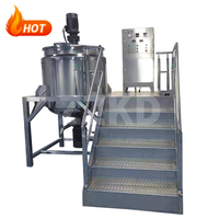 Chaîne de production cosmétique de détergent de savon liquide shampooing de cheveux faisant la machine machine d'émulsification sous vide de mayonnaise