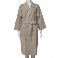 Peignoir de bain de luxe en coton doux pour la peau, style kimono, pour femme, idéal pour toutes les saisons