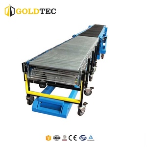 Goldtec Loading and Unloading <strong>Belt</strong> <strong>Conveyor</strong> Telescopic <strong>Incline</strong> <strong>Conveyor</strong> Load Unload <strong>Conveyor</strong> for Container Loading - Product Image 1