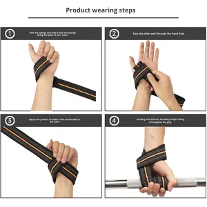 Al por mayor: Cinturón de agarre deportivo, Barras de dominadas para fitness, Correa de silicona antideslizante y resistente al desgaste para peso muerto, para entrenamiento con mancuernas en gimnasio - Product Image 3