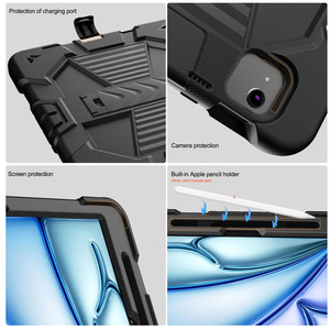 เคสกันกระแทกสำหรับ iPad Air 6 ขนาด 11 นิ้ว แบบหนาพิเศษ 3-in-1 ป้องกันรอบด้าน พร้อมที่เก็บปากกาในตัวและขาตั้ง - Product Image 4