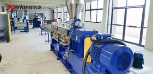 Caco3/炭酸カルシウムフィラーマスターバッチPLC用の共同回転ツインスクリュー押出機 - Product Image 2