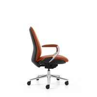 Chaise de bureau ergonomique de luxe moderne en cuir de qualité commerciale contemporaine
