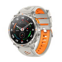 Montre connectée pour homme HT33, écran LED 1,7 pouce, lampe torche, appels Bluetooth, boussole, surveillance de la santé, batterie 1100 mAh, FitCloudPro