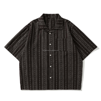 Camisa de Franela de Alta Calidad Personalizada para Hombre, Corte Cuadrado, Estilo Casual a la Moda, Manga Corta, con Botones