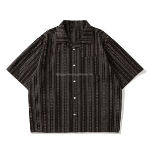 Camisa de Franela de Alta Calidad Personalizada para Hombre, Corte Cuadrado, Estilo Casual a la Moda, Manga Corta, con Botones - Product Image 4
