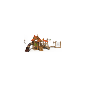 สไลเดอร์ไม้สำหรับเด็กกลางแจ้ง ยี่ห้อ Locust Wood ได้รับการรับรองมาตรฐาน EN1176 เหมาะสำหรับสนามเด็กเล่นในโรงเรียนอนุบาลและชุมชน - Product Image 1