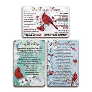 Décoration murale vintage en étain super durable avec logo oiseau cardinal pour bar, cuisine, maison - Product Image 1