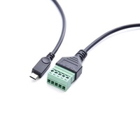 Cable de Extensión Micro USB de 5 Pines con Terminal Macho y Hembra, Negro, de Cobre, sin Soldadura, Accesorios de Conector