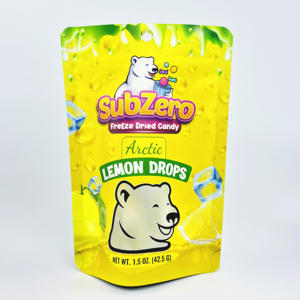 Wholesale Custom Printed Food-Grade Smell Proof Resealable Soft Candies BOPP Stand up Pouch Candy Bags Hanging Hole Clear Window - Product Image 5