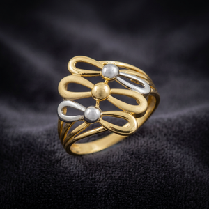 Bague en or pur 22 carats brillante et élégante pour femmes, conçue pour les mariages, les fiançailles, les occasions spéciales, les moments de cadeaux spéciaux, la mode quotidienne - Product Image 3