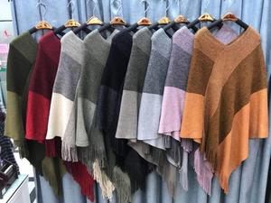 2021 nouvelle mode 100% <span class=keywords><strong>acrylique</strong></span> femmes <span class=keywords><strong>poncho</strong></span> châle cape hiver tricoté Ponchos pour femmes accessoires écharpe - Product Image 3