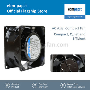 Ventilateur axial de refroidissement de petite taille ebmpapst 8550N 80*80*38mm 8cm 8038 230V AC 12W 29.4CFM 2700rpm à roulement à manchon avec câbles de connexion - Product Image 2