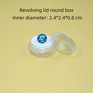 Regalo 15 giratorio redondo acrílico transparente desnudo diamante de color caja de exhibición de almacenamiento de piedras preciosas Organizadores de embalaje al por mayor - Product Image 6