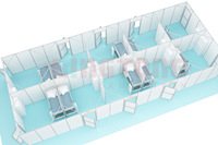 Pièce en aluminium modulaire provisoire d'isolement de cabine de schéma de Shell de profil pour l'hôpital et le pavillon