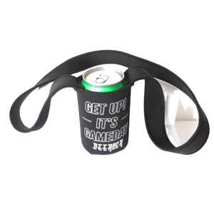 Custom Neoprene Neck Strap Beer Soft Can Cooler Coozies With Neoprene Lanyard - Product Image 5
