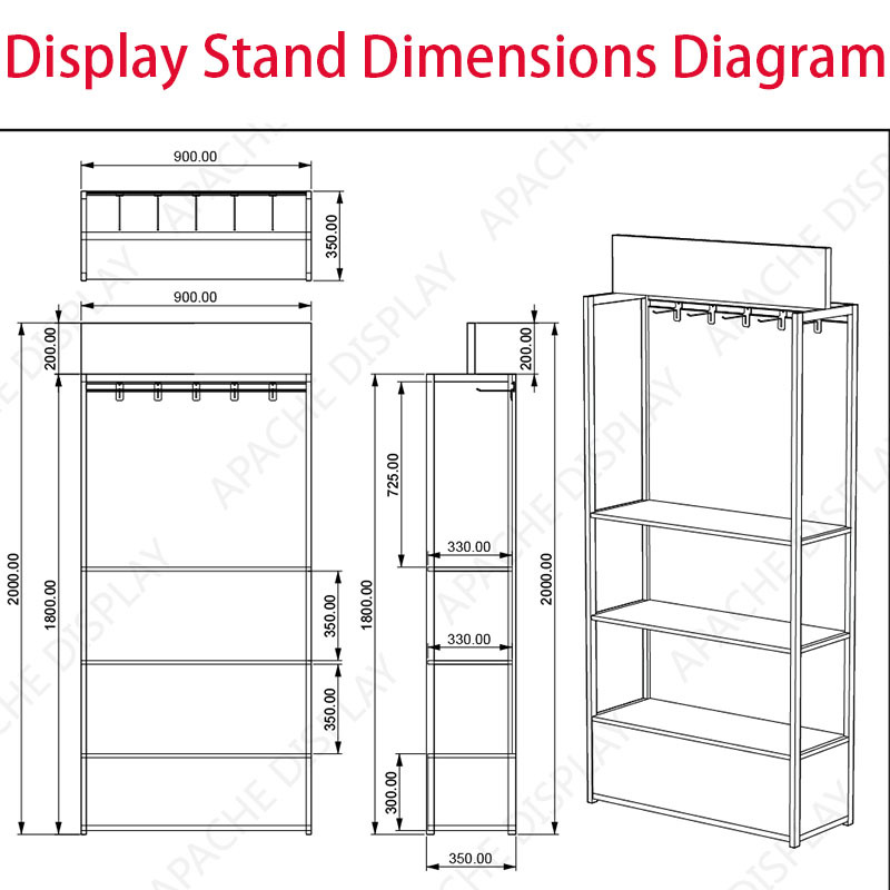 Apache Custom Metal Floor Yoga Supplies Display Rack for Yoga Studio — view 3