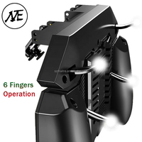Offre Spéciale AK77 noir contrôleur de jeu Mobile téléphone manette de jeu intégré déclencheur de ventilateur de refroidissement pour Pubg Joystick contrôleur Rechargeable