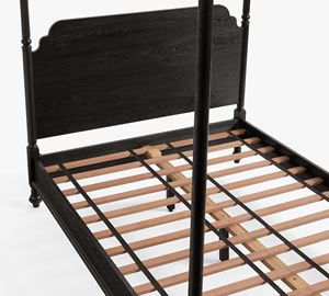 Cama de Panel de Madera Sólida Americana, Clásica, Color Marrón, Estructura de Madera, Tamaño King/Queen, Muebles de Dormitorio Vintage - Product Image 5