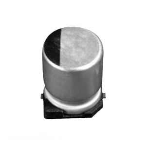 Condensateur de montage en surface (SMD) 47 µF 20 % 16 V, canal fabricant, type ALUM 47UF 16JEV47M5X5.5 - Product Image 1