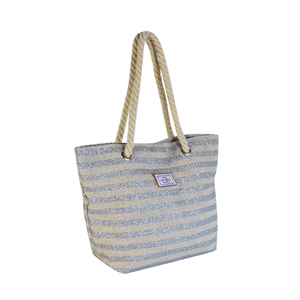Sac fourre-tout en toile de coton personnalisé grand format avec poignée en corde pour femme, idéal pour l'été, les sorties en plein air et la plage - Product Image 5