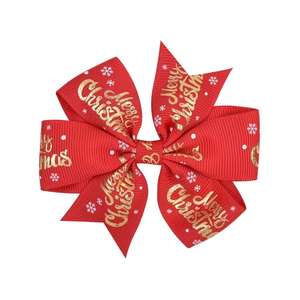 2025 Atacado Hot Sale <span class=keywords><strong>3</strong></span>.5inch Boutique Festa de Natal Fita Bowknot Hairpin para Crianças Cabelo Acessórios - Product Image 3