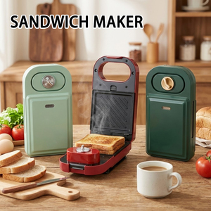 Pembuat Sandwich & Waffle Otomatis Elektrik 6-in-1 dengan Pelat Anti Lengket yang Dapat Dilepas, Fungsi Grill & Panini - Product Image 4