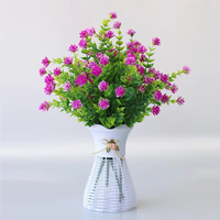 Valentijnsdag roze bloemen kunstbloemen groothandel bruiloftdecoraties voor receptie 7 hoofden kunstmatige baby's adem bloemen